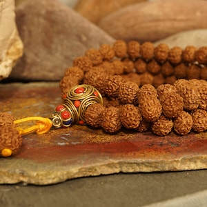 Seven Mukhi Rudraksha Mala | Seven Face Rudraksha Mala | 13mm-14mm | 7 Mukhi Mala Beads | Indonesian 7 Mukhi Beads | 3406
