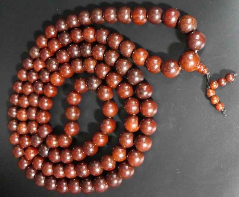 18mm Red Sandalwood Mala Prayer Beads 0133