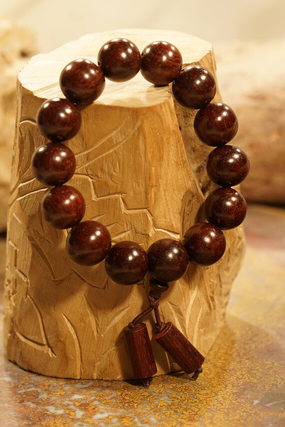 Red Sandalwood Bracelet • Red Sandalwood Stretch Bracelet  display picture 2