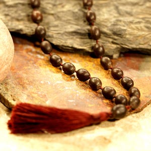Lotus Seed Pocket Mala • Lotus Mala Beads • 27+1 Bead Mala • Knotted Mala Beads • Lotus Yoga Jewelry • Gift for Yogi • 3957