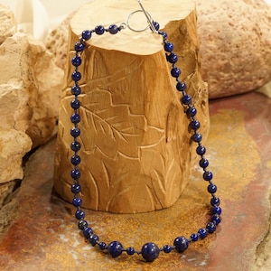Lapis Lazuli Choker • AAA • Knotted Choker Necklace • 6mm • Blue Choker • Beads for Communication • Beads Confidence • Lapis Choker • 2992