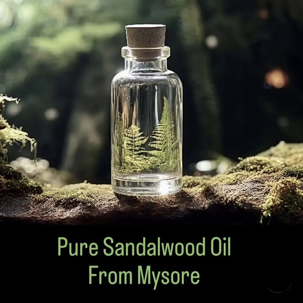 Mysore Sandalwood Oil • Pure Sandalwood Oil • Natural Sandalwood Oil • Authentic Sandalwood Oil • 1mL • 2mL • 5mL • 10mL • 25mL • 50mL 4632