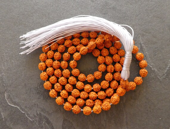 Ganesh Rudraksha Mala Indonésien Lot De 108 Perles 7 Mm-9 Mm Certifié En Laboratoire