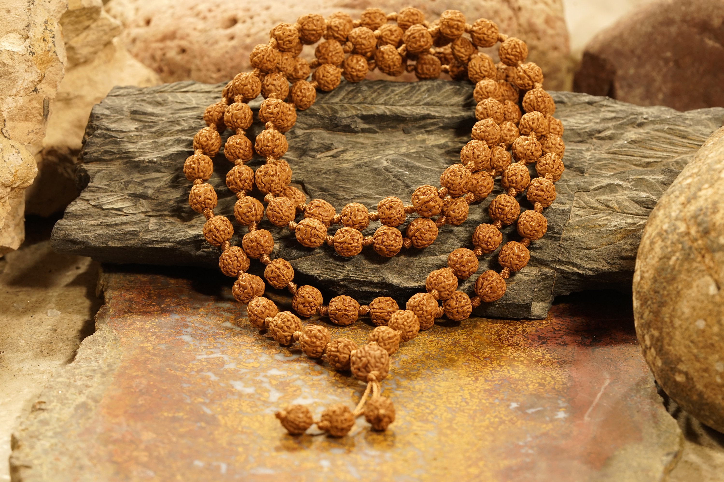 Pathri Rudraksh Pathri Rudraksha Mala • Pathri Mala • 8mm-8.5mm • Chikna Rudraksha ...