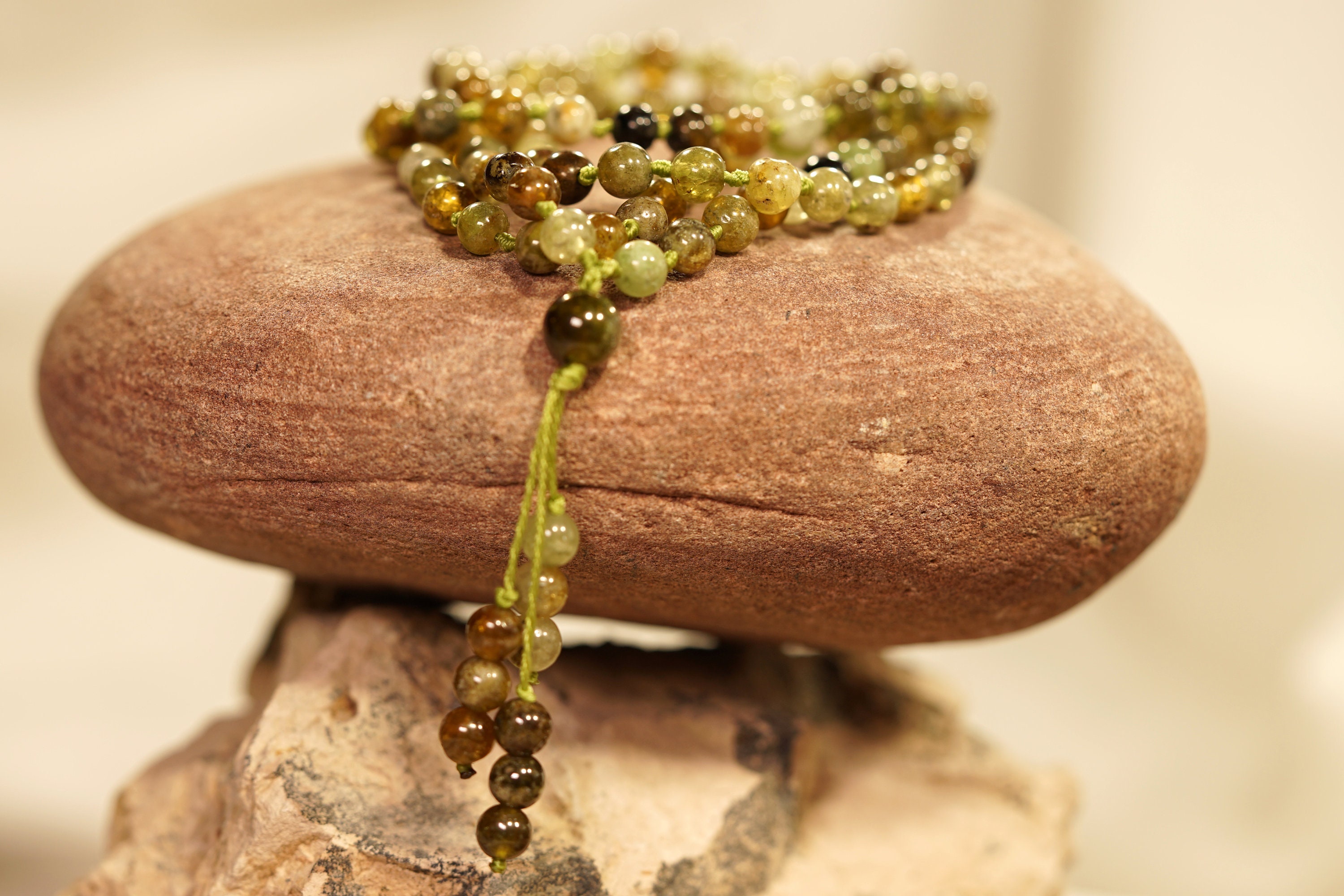 Tsavorite Garnet Mala • Tsavorite Garnet Necklace • Tsavorite Mala • Tsavorite Necklace • Garnet Mala • Green Mala • 108+1 • 6mm • 3820