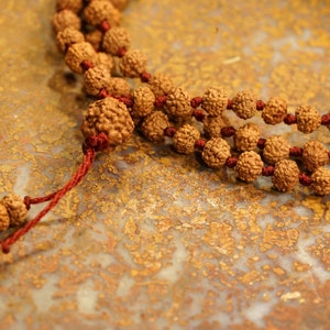 LAB Certified 1081 Bead Rudraksha Mala 5 Mukhi Face Lord Shivas Rosary Japa  Mala 8mm Beads Chanting Meditation Healing 