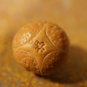 Vieraugen-Bodhi-Perle aus Nepal • Vier Mukhi-Bodhi-Perle • 15mm • Tibetische Guru-Perle • Ohne Loch • Bodhicitta-Perle • Nepal-Bodhi-Perle • 3120