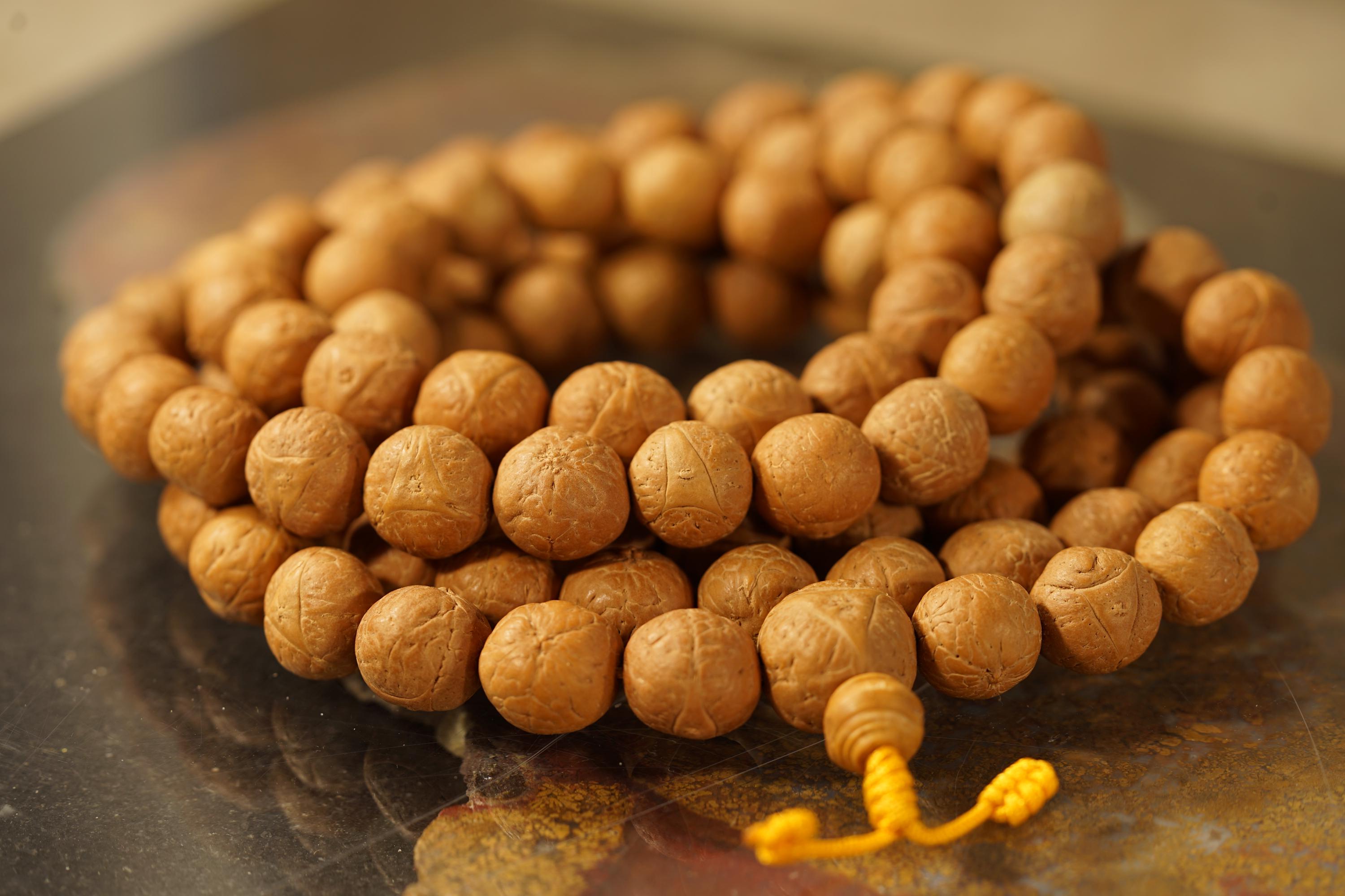 Three Eye Bodhi Mala • 12-15mm • 3 Face Bodhi Mala • Three Mukhi
