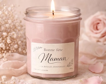 Candela per la Festa della Mamma – Regalo per la Festa della Mamma – Candela profumata artigianale – Idea regalo originale per la mamma – Cera naturale – Fragranza di Grasse
