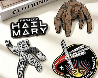 Project Hail Mary Enamel Pin Set,Rocky Grace Pin,Sci-Fi Book Brooch,Rocky Alien Pin,Space Themed Pin,Book Lover Gift,Sci-Fi Fan Collectible