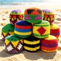 Crochet Hacky Sack Footbag,Hand Knit Kick Balls,Juggling Ball,Fidget Toy,Stress Balls,Outdoor Play,Summer Camp Toy For Kids & Adults
