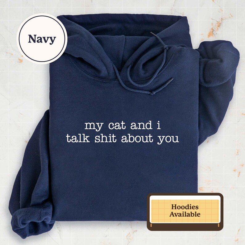 Camiseta con estampado de gato sarcástico: Camiseta con gráfico de humor ingenioso sobre mascotas / A350 imagen 10