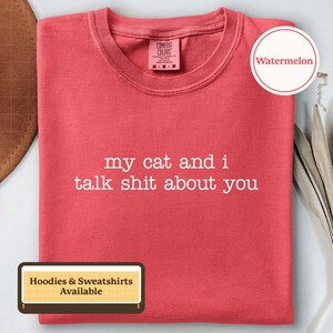 Camiseta con estampado de gato sarcástico: Camiseta con gráfico de humor ingenioso sobre mascotas / A350 imagen 16