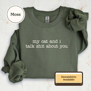 Camiseta con estampado de gato sarcástico: Camiseta con gráfico de humor ingenioso sobre mascotas / A350 imagen 9