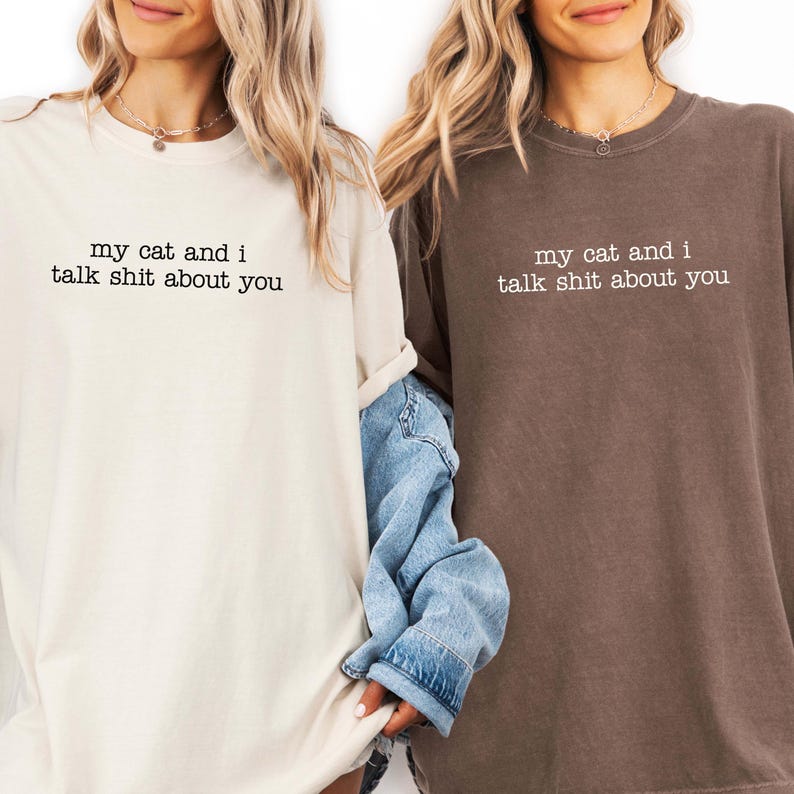 Camiseta con estampado de gato sarcástico: Camiseta con gráfico de humor ingenioso sobre mascotas / A350 imagen 6