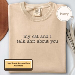 Camiseta con estampado de gato sarcástico: Camiseta con gráfico de humor ingenioso sobre mascotas / A350 imagen 14