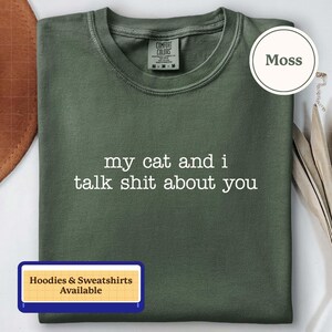 Camiseta con estampado de gato sarcástico: Camiseta con gráfico de humor ingenioso sobre mascotas / A350 imagen 2