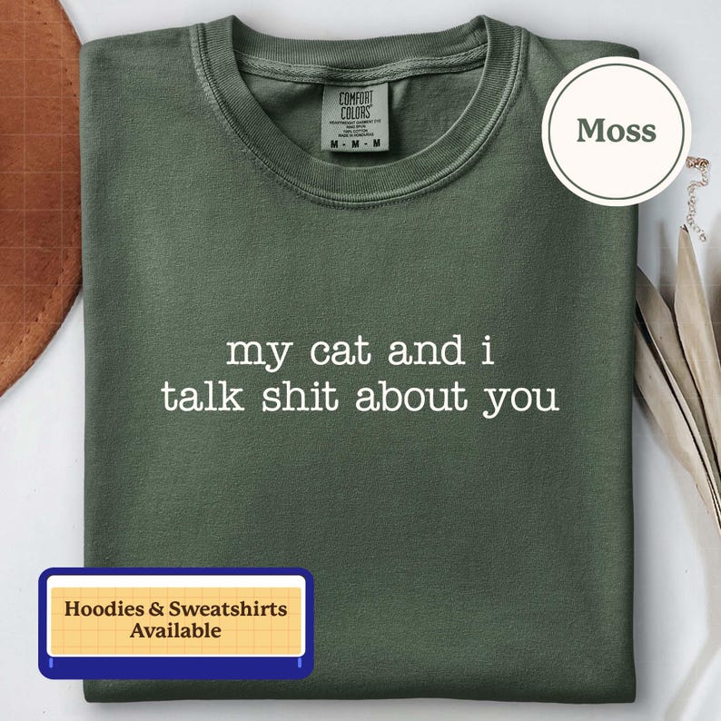 Camiseta con estampado de gato sarcástico: Camiseta con gráfico de humor ingenioso sobre mascotas / A350 imagen 2