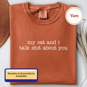 Camiseta con estampado de gato sarcástico: Camiseta con gráfico de humor ingenioso sobre mascotas / A350 imagen 17