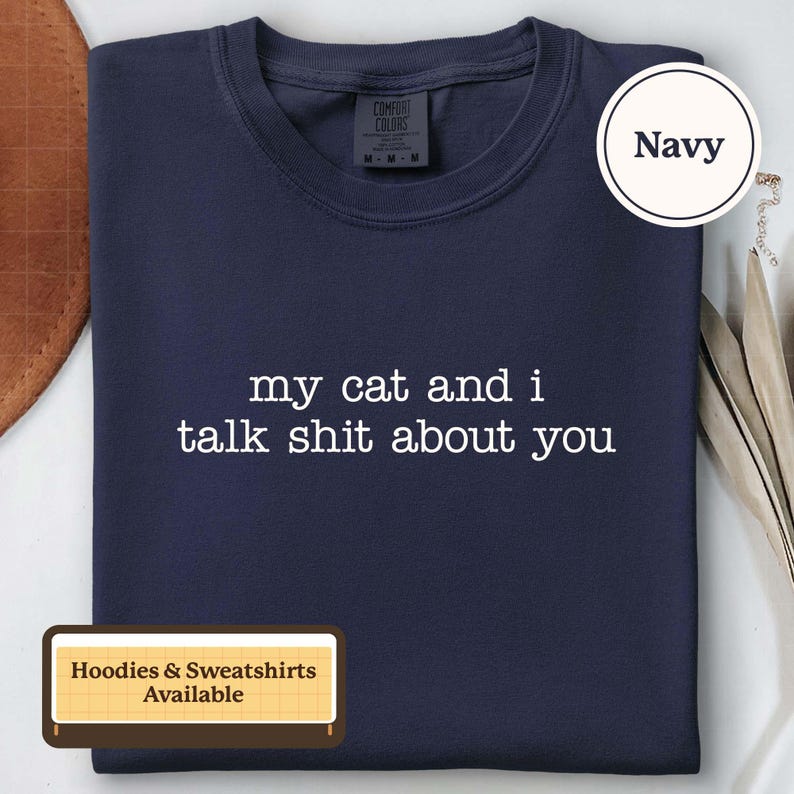 Camiseta con estampado de gato sarcástico: Camiseta con gráfico de humor ingenioso sobre mascotas / A350 imagen 15