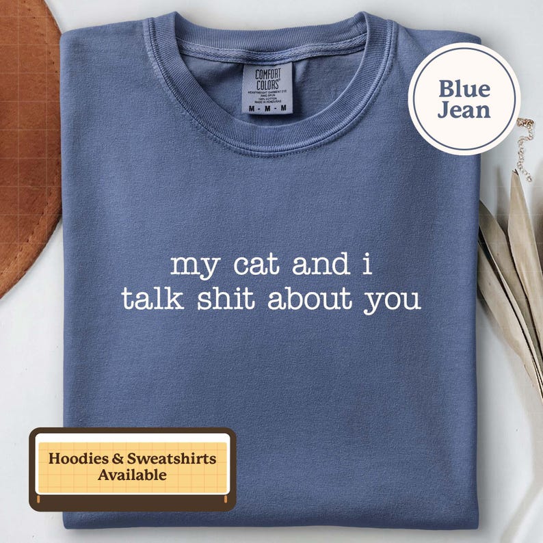 Camiseta con estampado de gato sarcástico: Camiseta con gráfico de humor ingenioso sobre mascotas / A350 imagen 12