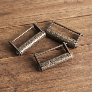 Vintage Combination Padlock,Antique Bronze Cipher Lock,Retro Secret Code Lock,Steampunk Decorative Lock,Unique Gift For Collectors