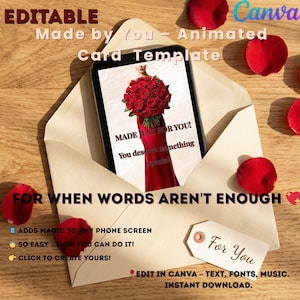Animated Greeting Card Template | 6-Second Canva Video | MP4 Digital Download | Birthday & Couple