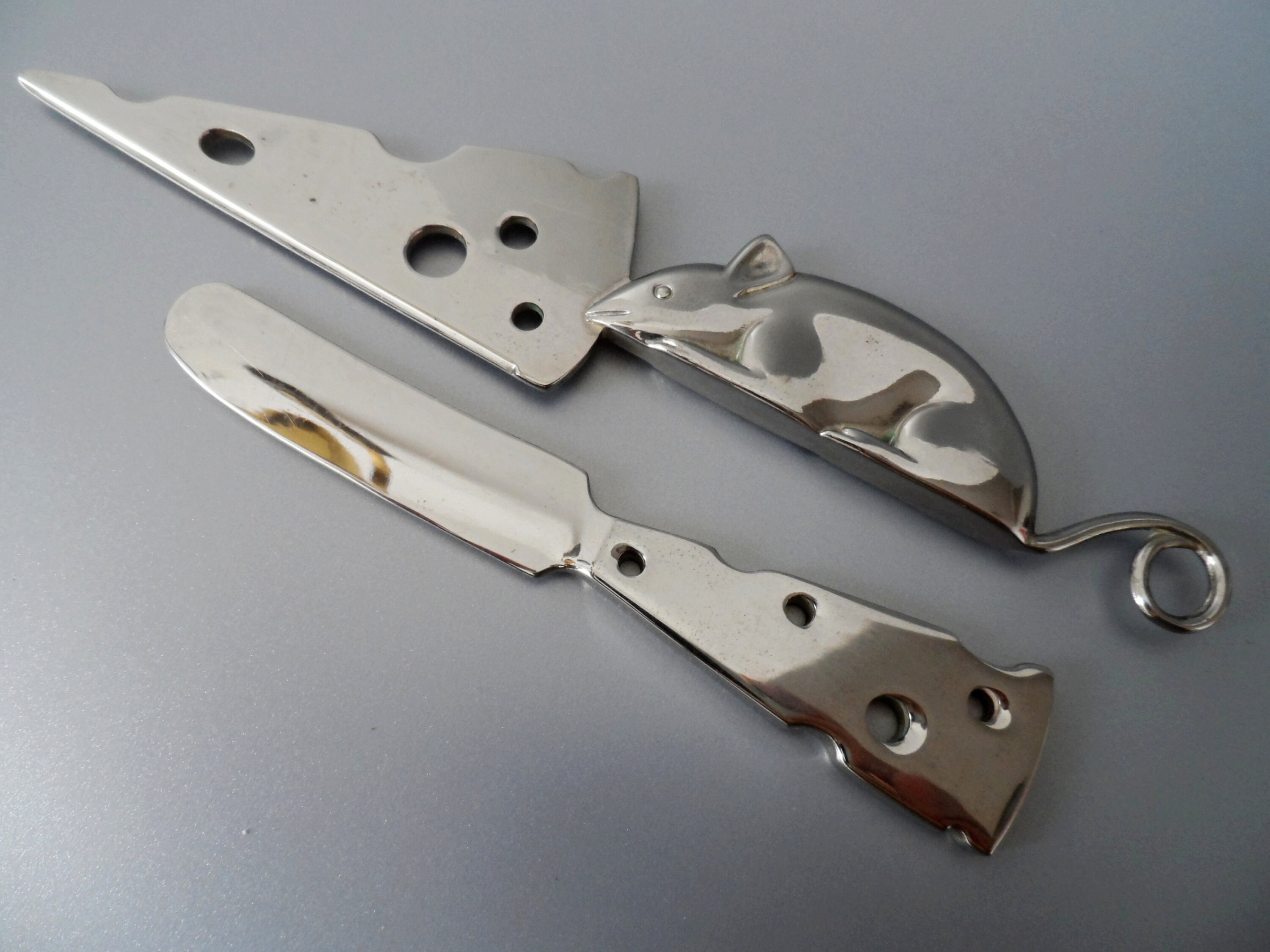 CHEEEEEEESE Mouse Handle Cheese Knife Butter Knife Set Silver Etsy