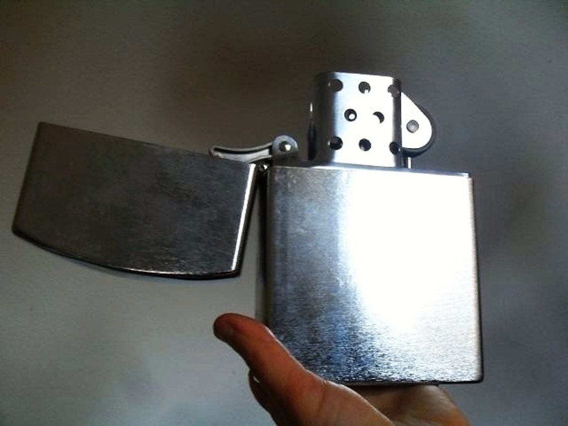Jumbo Zippo . Giant Working Collectable Lighter Silver Metal Etsy