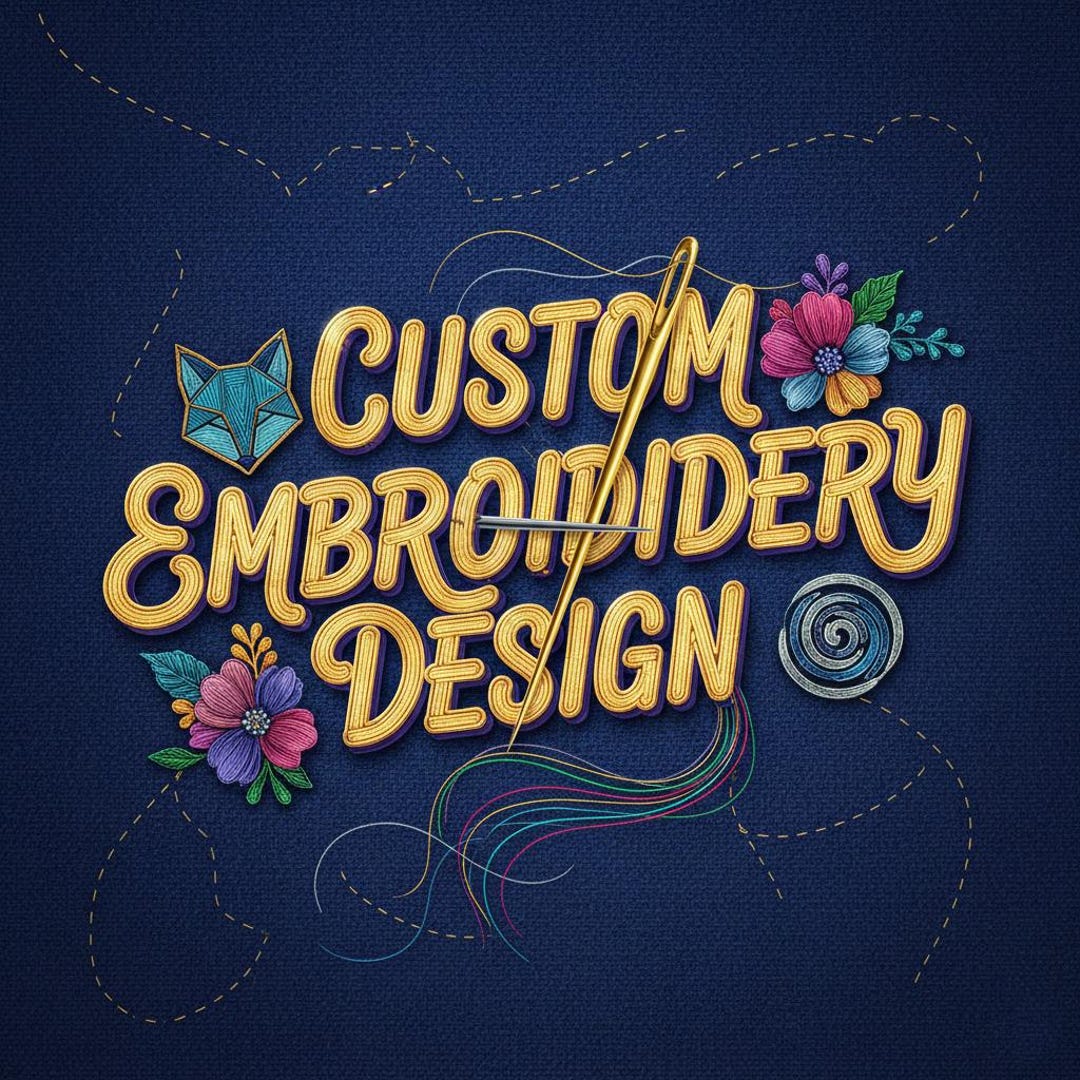 Custom Embroidery Design, Personalized JPEG to Any Size Format - Etsy