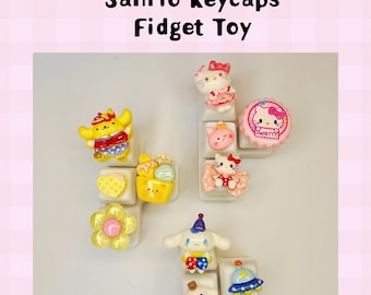 3D Printed Keycaps Keychain | Keycaps Fidget Toy | Sanrio Series Characters | Back Pack Charms | Stressed Relief