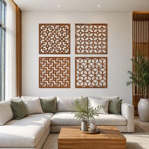 Geometric Wall Panel Bundle, Modern Lattice SVG DXF Files (Digital Download)
