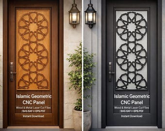 islamisch cnc design | geometrische Laserschnittdatei | Metall Wandbild | svg dxf ai eps pdf | sofort download