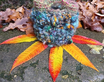 Crochet Art Yarn Basket — Handmade Fiber Art Storage | Cottagecore Home Decor | Eco Friendly Gift