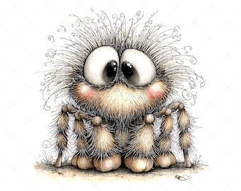 14 wunderliche Käfer Clipart JPG Set | Quirky Insects Characters Kinderzimmer & Kinder Design Bundle
