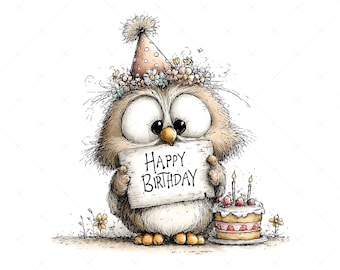 16 wunderliche Waldtiere Geburtstag Clipart JPG |  Waldtier Geburtstagsschild
