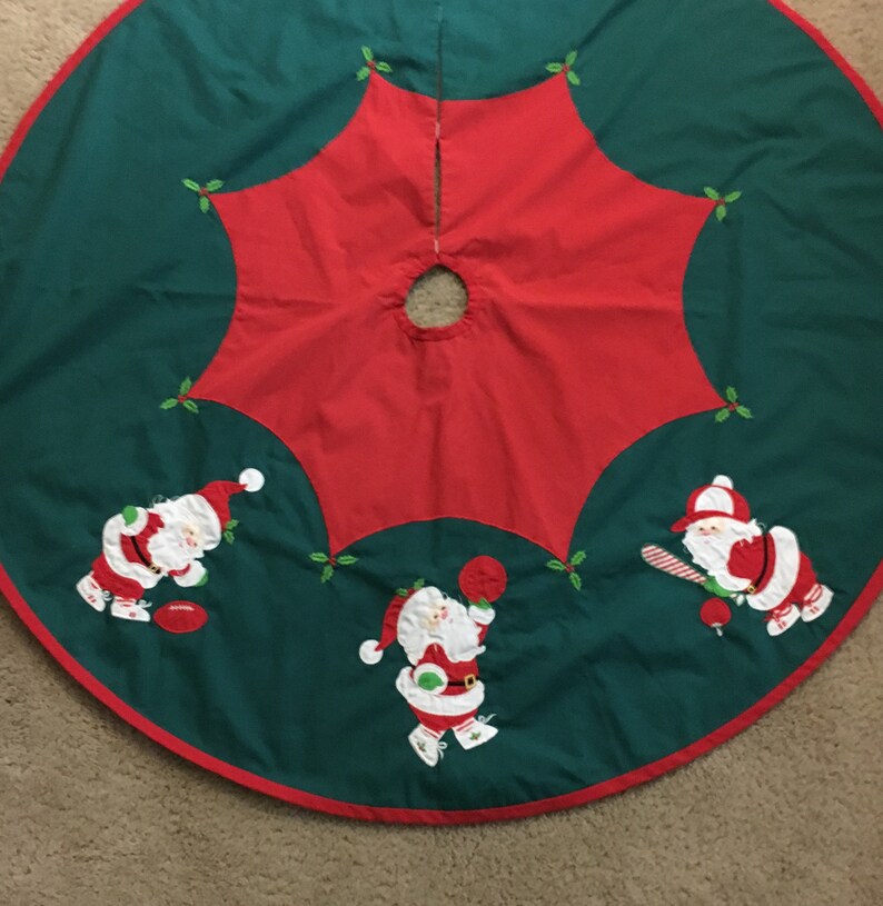 Vintage Christmas Tree Skirt By House Of Hatten Santa Tree Skirt