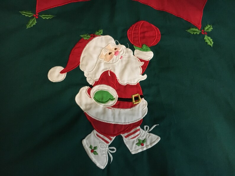 Vintage Christmas Tree Skirt By House Of Hatten Santa Tree Skirt