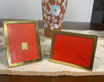 Frames, Two Vintage Solid Brass Photo Frame, Hand Polished From Korea In Original Box