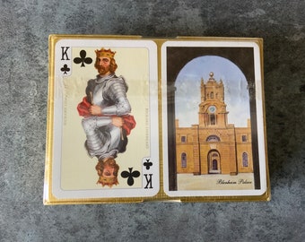 Cartes à jouer vintage Blenheim Palace scellées à deux étages, Autriche, état neuf