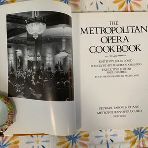 The Metropolitan Opera Cookbook, Collectible Hardcover 1988 Cookbook image 4