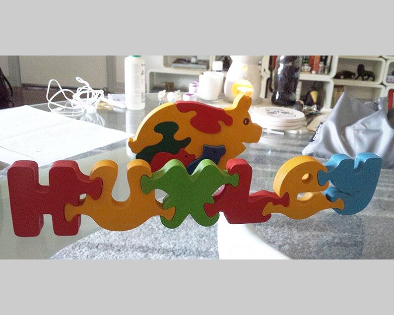 Wooden Name Puzzles Uniquely Personalised. Made in Australia. Etsy
