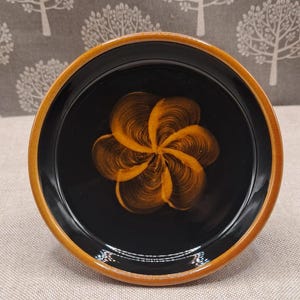 Herbert Pottery Hand Painted Floral Bowl – Mid Century England Trinket Dish