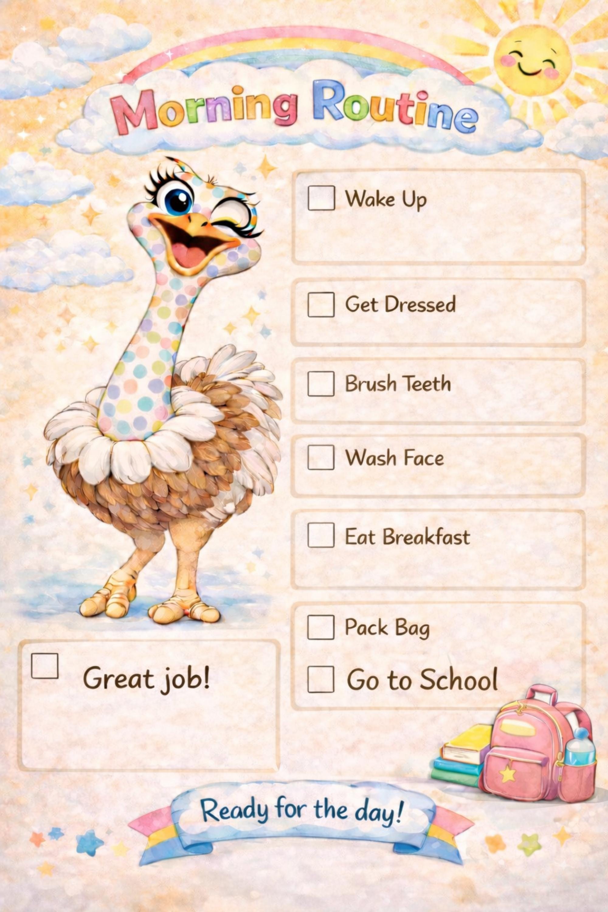 Visual Morning Checklist.pdf Morning Routine Chart Kids Printable, Visual Schedule for Children ...
