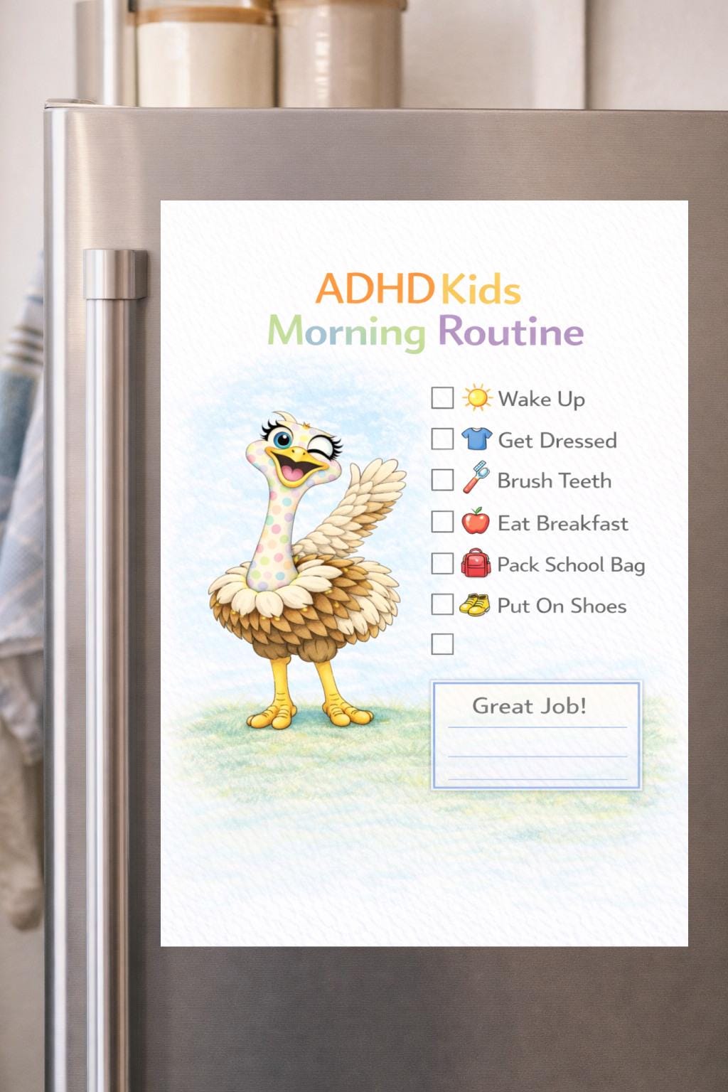 ADHD Morning Routine Chart for Kids – Visual Schedule That Makes ...
