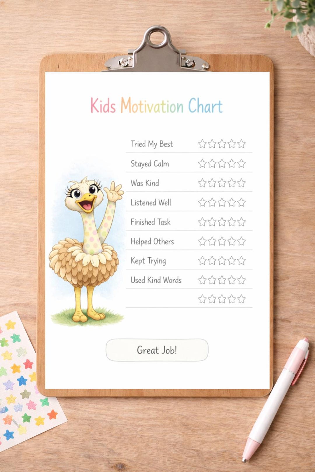 Motivation Tracker Printable – Positive Behavior Reward List – Habit ...