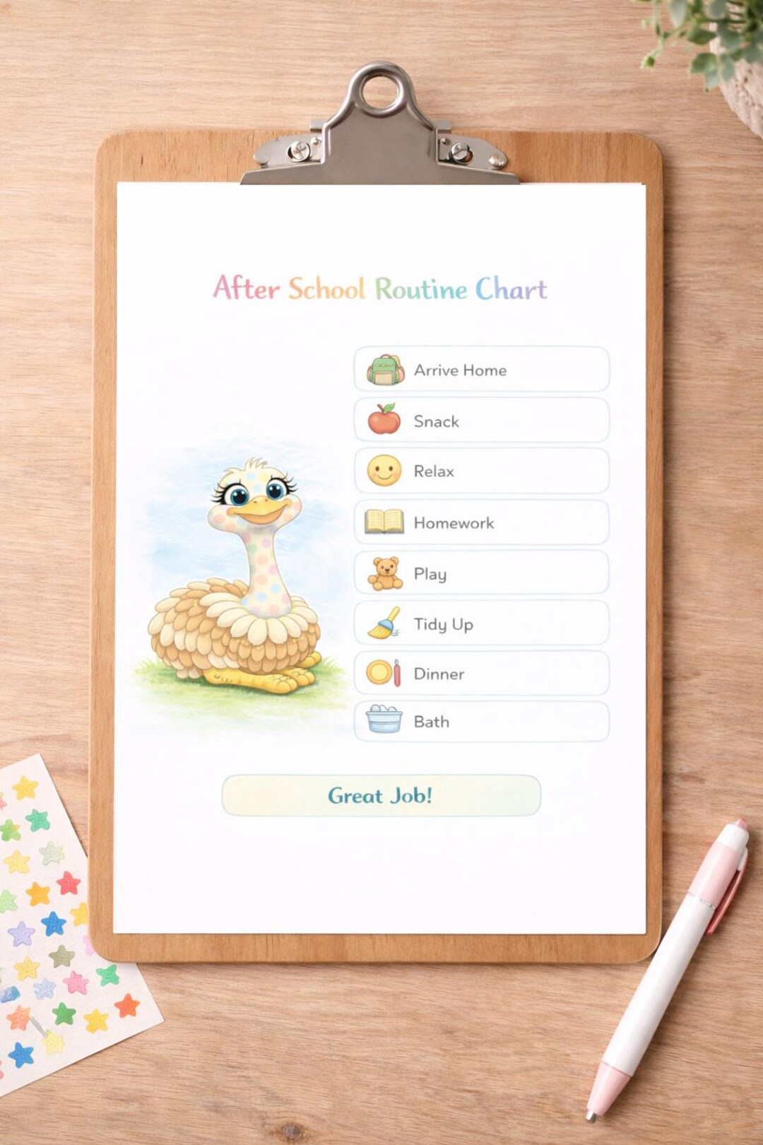 After School Routine Printable, Kids Visual Schedule, Daily Checklist ...