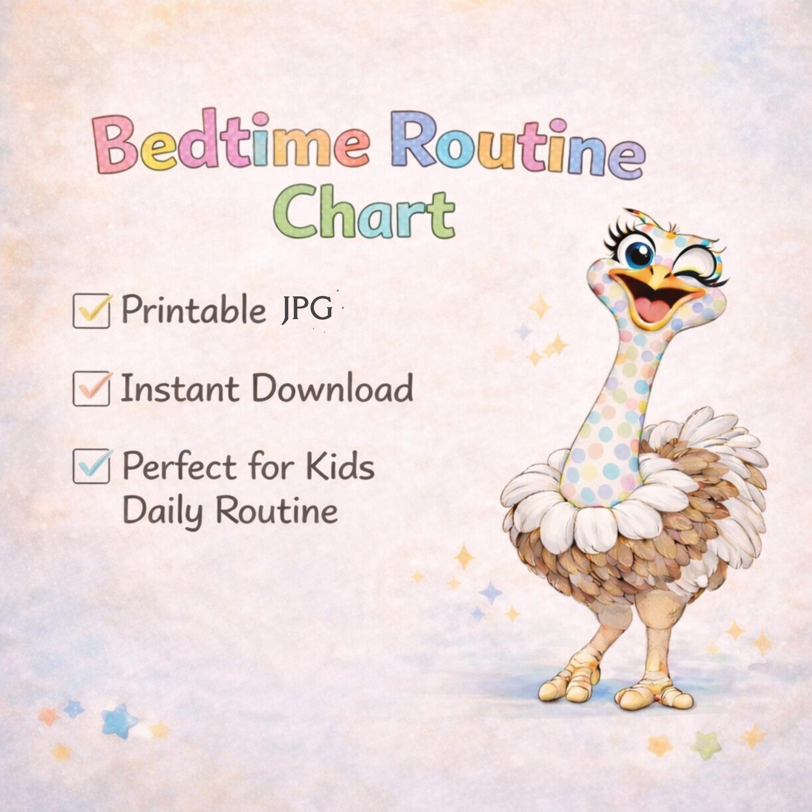 Bedtime Routine Chart Kids Printable, Visual Schedule for Children ...