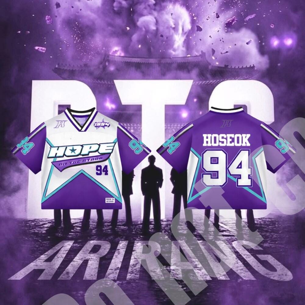 Discover BTS Arirang World Tour BTS 2026 Croptop Football Jersey, BTS World Tour 2026 Football Jersey