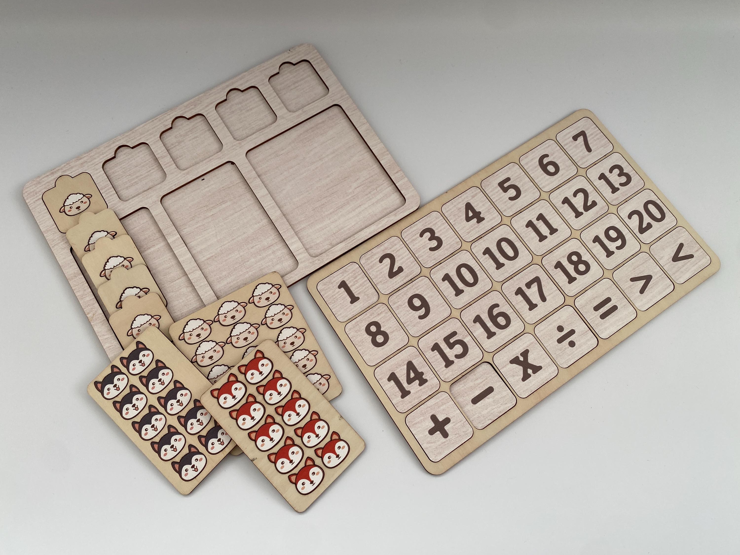 Montessori Math Counting Board – Wooden Addition & Subtraction Toy ...